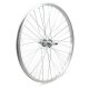 RUEDA TRASERA 26" PLATA, CON TUERCA, 6-7 VEL., 36 H