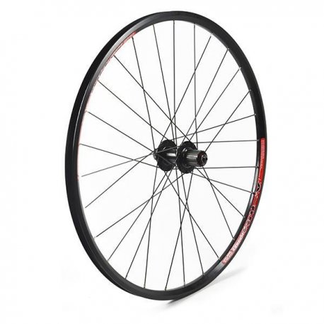 Rueda trasera 27.5" Negra freno disco center lock , 28H CASSETTE 8-9VEL