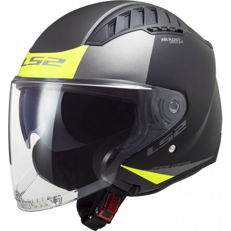 Aprobación Rechazar Persona responsable CASCO LS2 JET OF600 COPTER URBANE NEGRO MATE-AMARILLO