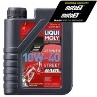 Botella 1L aceite Liqui-Moly 100% sintético 4T 10W-40 Street Race