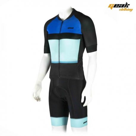 MAILLOT CORTO "GEAK" SUPERIOR NEGRO/AZUL