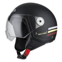 casco jet nzi VINTAGE 3 TRIBAND BLACK&BURGUNDY MATT