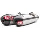 Silenciador escape doble Yoshimura Signature RS-9T, acero inoxidable, tapa carbono, Honda CRF250R