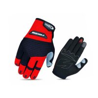 Guantes largos ges racing negro-rojo