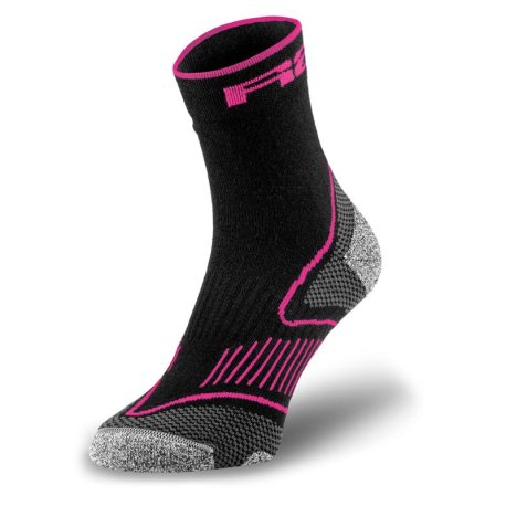 Calcetines R2 challengue negro-rosa