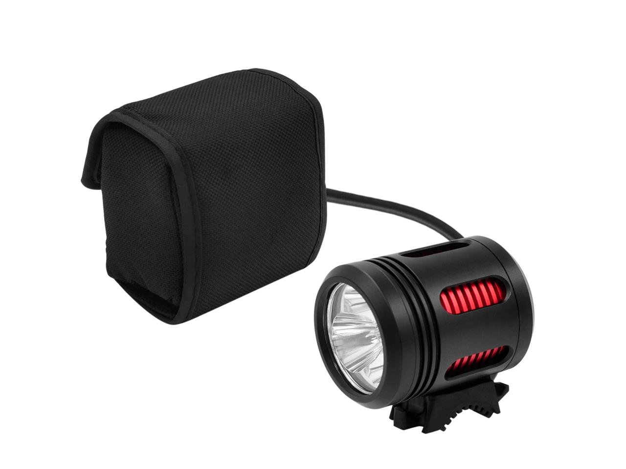 Luz delantera bicicleta LED 3000lm con batería externa recargable