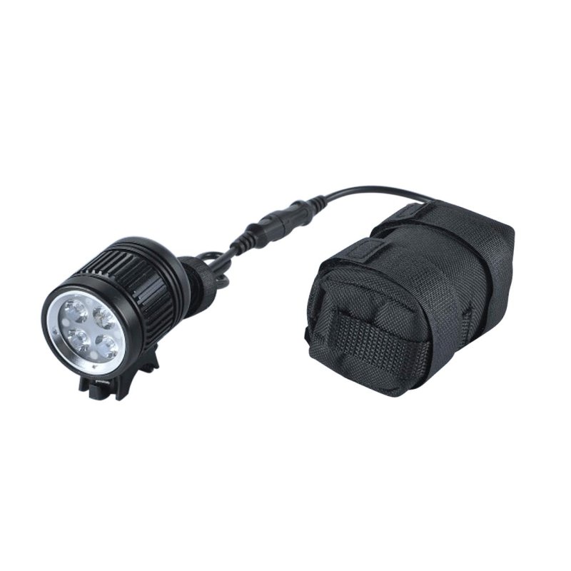 Luz delantera bicicleta LED 1600lm con batería externa recargable