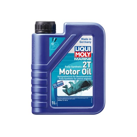 Botella 1L aceite de motor 2T marine 100% sintético Liqui Moly NMMA TC-W3 Biodegradable
