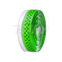 Cinta para manillar de carretera VELO Cuero sintético (PU) perforada verde/blanco
