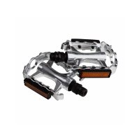 pedales MTB aluminio pulido - Rod. avanzados bolas - 9/16 - 105x82mm