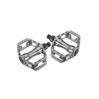 pedales MTB aluminio pulido - Rod. bolas - 9/16 - 100x100mm