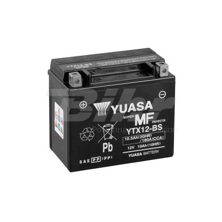 Batería Yuasa YTX12-BS Combipack (con electrolito)