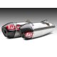 Linea completa escape doble Yoshimura Signature RS-9, inox, Silencioso inox y tapa carbono, CRF250R