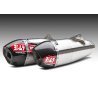 Linea completa escape doble Yoshimura Signature RS-9, inox, Silencioso inox y tapa carbono, CRF250R