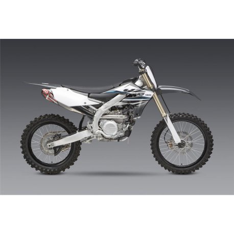 Linea completa escape Yoshimura Signature RS-4, acero inox, Silencioso de aluminio, Yamaha YZ450F