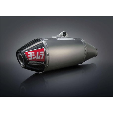 Linea completa escape Yoshimura Signature RS-4, inox, Silencioso aluminio y tapa carbon, KX250F