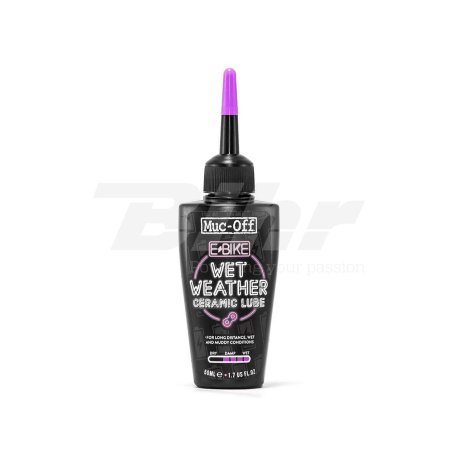 Lubricante cerámico de cadena eBike para clima húmedo MUC-OFF Wet Weather Ceramic Lube, 50 ml