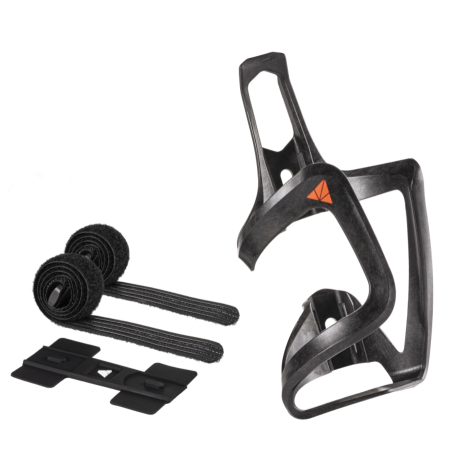 PORTA BIDON GRANITE CARBON BOTTLE CAGE W/ STRAP KIT