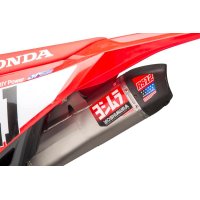 Linea completa escape Yoshimura Signature RS-12, inox, silencioso inox y tapa carbono - Honda CRF250 2022