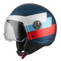 casco jet nzi ZETA 2 BANDI BLUE&RED