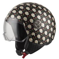 Casco jet nzi ZETA 2 FLOR BLACK MATT