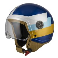 Casco jet nzi ZETA 2 BANDI BLUE&GOLD