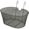 CESTA DELANTERA BICI OVAL NEGRO CON GANCHOS