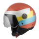 CASCO JET NZI ZETA 2 BANDI CORAL&TURQUOISE MATT