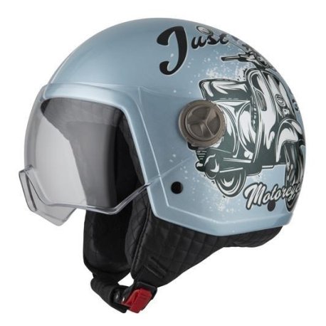 casco jet nzi ZETA 2 BELLO PEARL WHITE