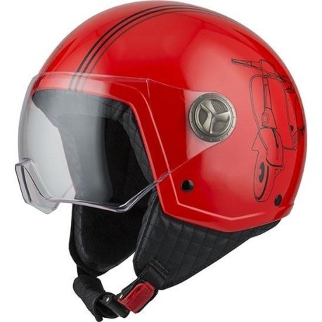 casco jet nzi ZETA 2 SPRINT FLUO RED