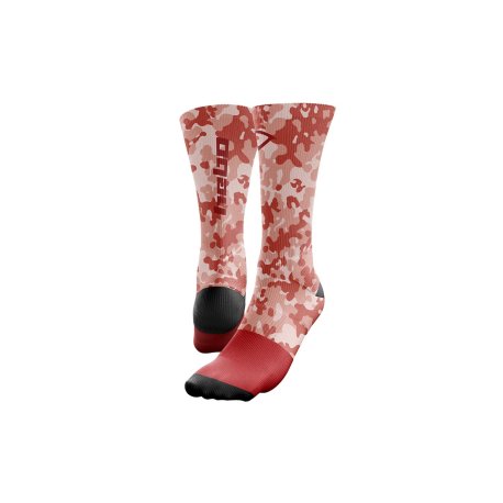 CALCETIN/MID-CALF HEBO CAMO ROJO