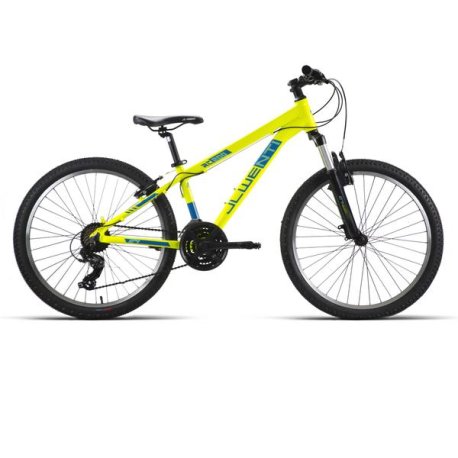 BICICLETA JL-WENTI 24" ALUM SHIMANO SUSP D/MANDO 21V AMARILLO 2022