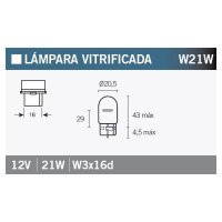 Caja de 10 lámparas 12V21W