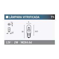 Caja de 10 lámparas 12V2W