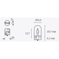 Caja de 10 lámparas 12V3W