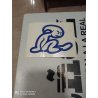 Adhesivo niño azul