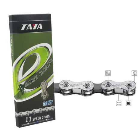 CADENA E-BIKE 11 VEL 1/2"X5/64"" 126L PLATA/NEGRO