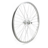 RUEDA TRASERA 24" PLATA, BUJE ALUMINIO, 36H C/CIERRE