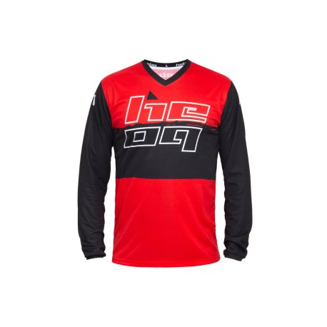 Camiseta hebo pro negro-rojo