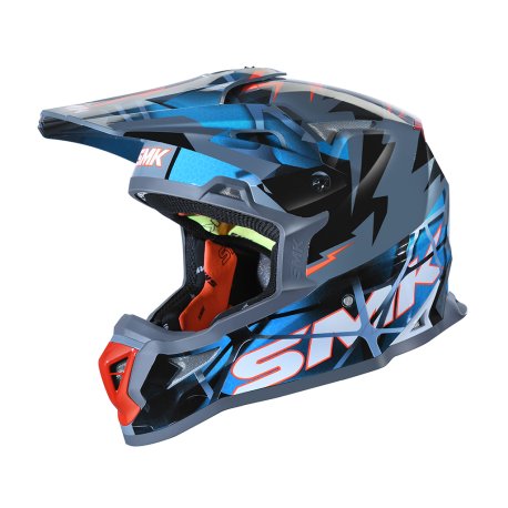 Casco cross SMK ALLTERRA FULMINE DECORADO BRILLO (GL651)