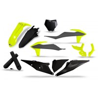Kit de plástica UFO negro, gris y amarillo flúor, KTM SX , todos los modelos, 2019-2021