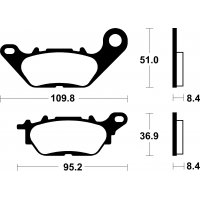 Pastillas de freno orgánicas Brembo 07YA28CC YAMAHA N-MAX 125