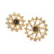 ROLDANAS DE CAMBIO PARA SRAM (SET - 12T + 16T (FOR 11/12 SP. WITH GARBARUK CAGE), GOLD)