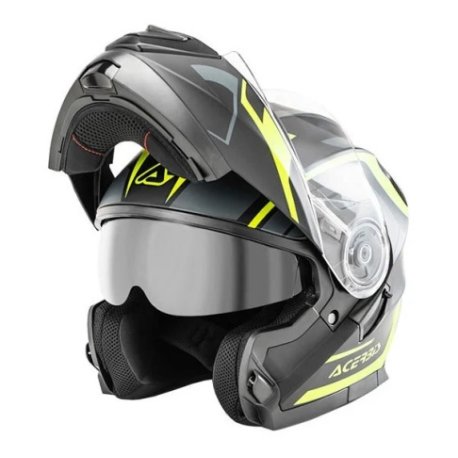 Casco modular acerbis serel negro-amarillo