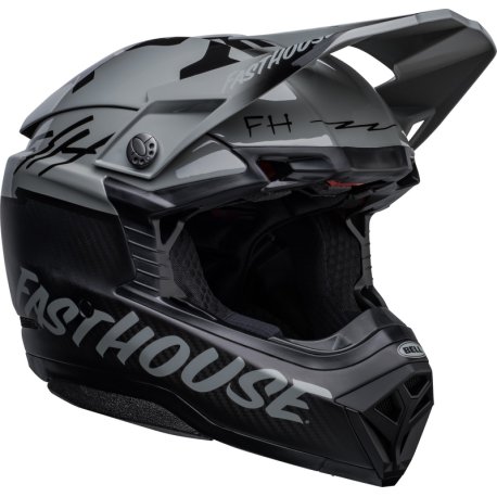 Casco BELL Moto-10 Spherical Fasthouse BMF - Mate/Brillo Gris/Negro