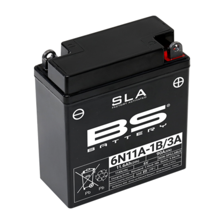 Bateria BS BATTERY SLA sin mantenimiento activada de fábrica - 6N11A-1B/3A