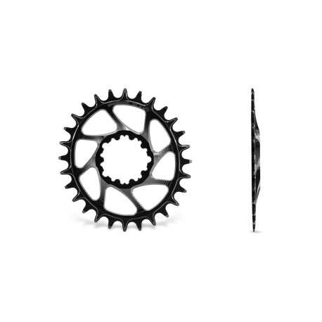 PLATO GARBARUK OVALADO DIRECT MOUNT SRAM GXP/DUB MTB (BOOST) (28T, BLACK)