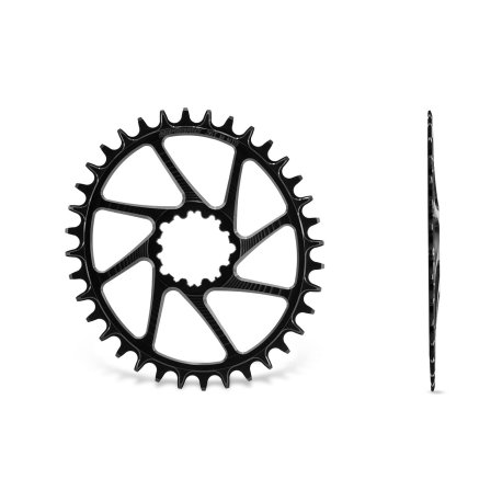 PLATO GARBARUK OVALADO DIRECT MOUNT SRAM GXP/DUB MTB (BOOST) (36T, BLACK)