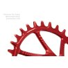 PLATO GARBARUK OVALADO DIRECT MOUNT SRAM GXP/DUB MTB (BOOST) (32T, RED)