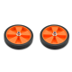 Par de ruedas completas para estabiciclo llanta naranja